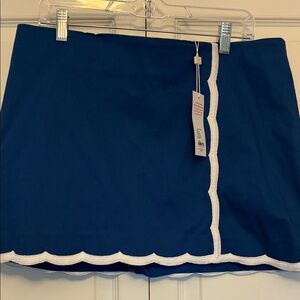 Lilly Pulitzer blue Mini Skirt/skort with White Trim